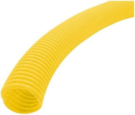 Electriduct Split Wire Loom Tubing Polyethylene Corrugated Flexible Conduit - 1/2" Nominal Size - 100 Feet - Yellow