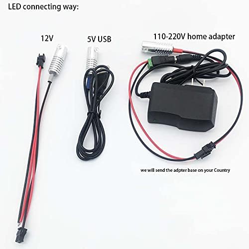 2mm 5meters Car Home LED Ambient Plastic Optic Fiber Light Source Kit Tool Free (12V,Green)
