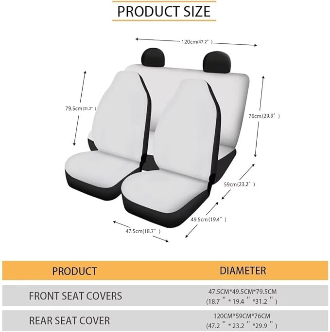 KEIAHUAN Purple Rose Hummingbird Car Seat Covers Full Set Car Front/Rear Seat Cover Universal Size Fit for Truck SUV Sedan Van for Women