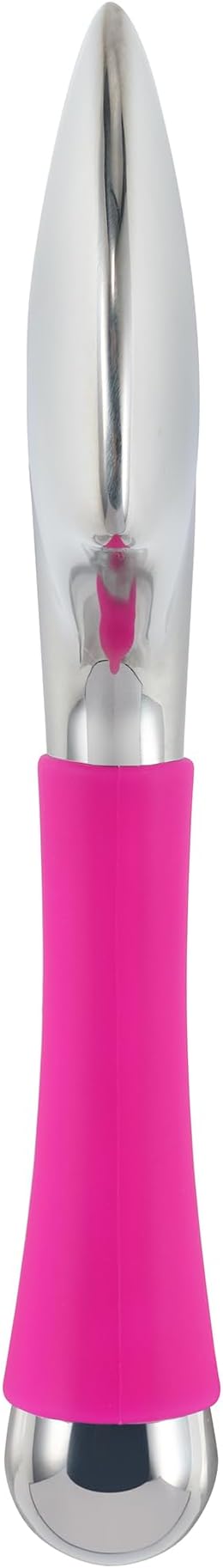 Stainless Steel Gua Sha Facial Tool for Women|2-in-1 Cooling Massager & Ice Roller with Handle, Built-in Anti-Freeze Liquid for Skincare, Lifting, and Puffiness Relief