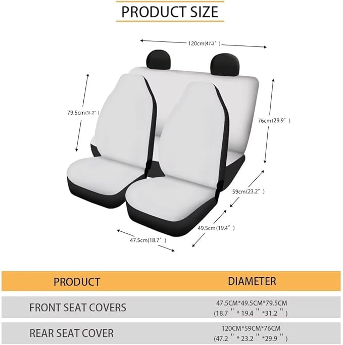 KEIAHUAN Front and Back Car Seat Covers American Flag Eagle Front Seat Cover and Split Rear Bench Seat Cover 4th of July Patriotic Automotive Interior Accessories