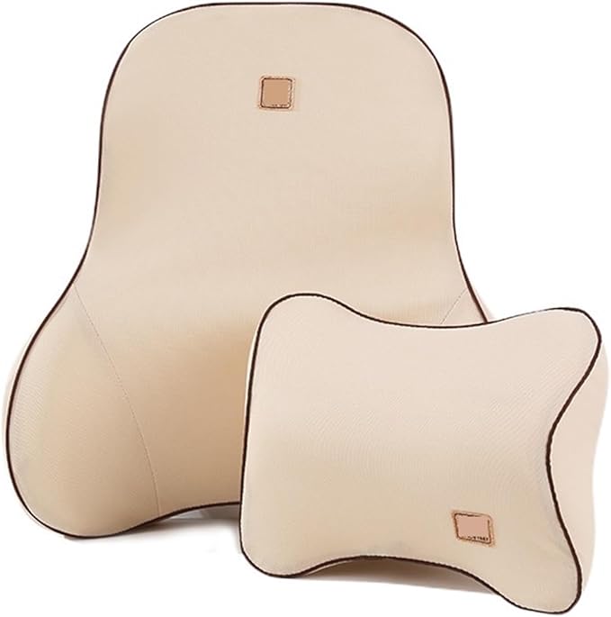 Car Driver Pillow Lumbar Support Back Cushion Fit for Seat Neck Pillow Washable Pillow Cushion(1pcs red Neck)