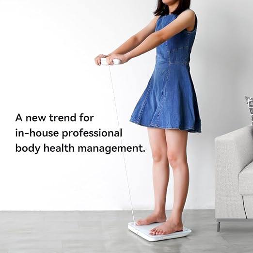 Fitdays Smart Body Fat Scale | Advanced 8-Electrode Technology for BMI/20+ Body Metrics | Full-Color LED & High Precision | Bathroom Weight Scale for Fitness/Weight Loss | (FG2305ULB-White)