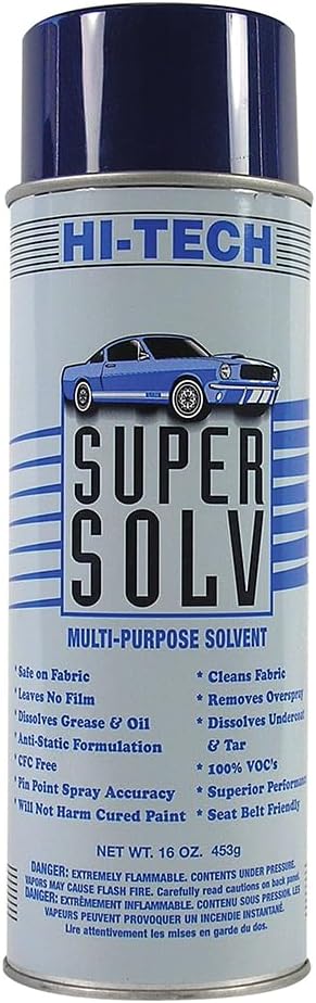 Super Solv Adhesive Remover Spray β 16oz Multi-Purpose Solvent Cleaner Aerosol β Professional Grade Carpet Spot Cleaner, Upholstery Stain Remover & Car Interior Cleaner - Pack of 2
