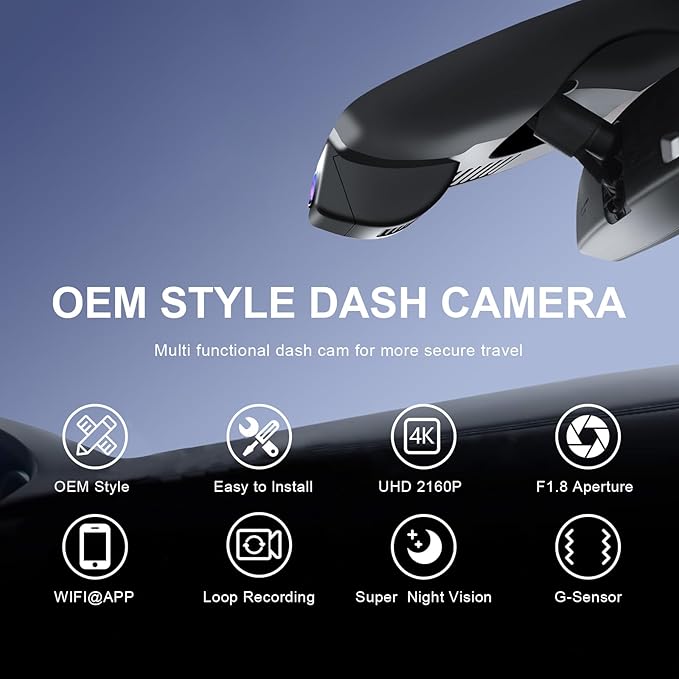 Mangoal Front 4K & Rear 1080p Dash Cam Custom fit for Mazda CX-50 2023 2024(Model A), UHD 2160P Video, Free App & WiFi, 128GB Card