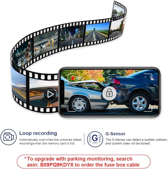 Fitcamx 4K Dash Cam Suitable for Ford F150 2013-2020, Has Screw Behind The Original Cover (HD2-6275), OEM Factory Style, UHD 2160P Video, WiFi & APP, Loop Recording, G-Sensor, Plug & Play, 64GB Card