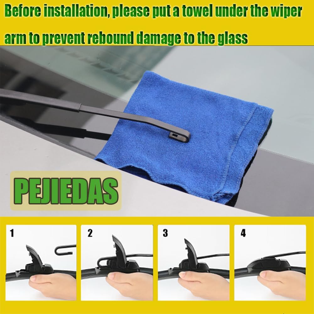 3 x OEM Wiper Blades, Replacement Wiper Blades for Honda CR-V 2007-2011/Nissan Leaf 2018-2020 (26“ & 16” Front Wipers + 14” Rear Wiper Blades)