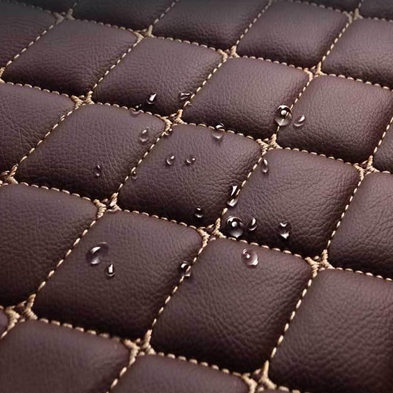 Customized Personalized car Floor mats, All-Weather Luxury car Floor mats, Waterproof and Anti Slip Leather car Floor mat Lining, 95% Customized car, Truck, and SUV Floor mats (Orange)