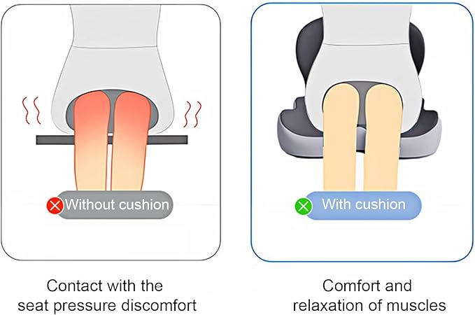 Car Seat Cushion for Long Driving, Ergonomic Memory Foam Seat Cushion, Car Seat Cushion for Back Pain and Lumbar Support Non Slip and Easy Clean for Driving Gaming Chair and Travel A Green