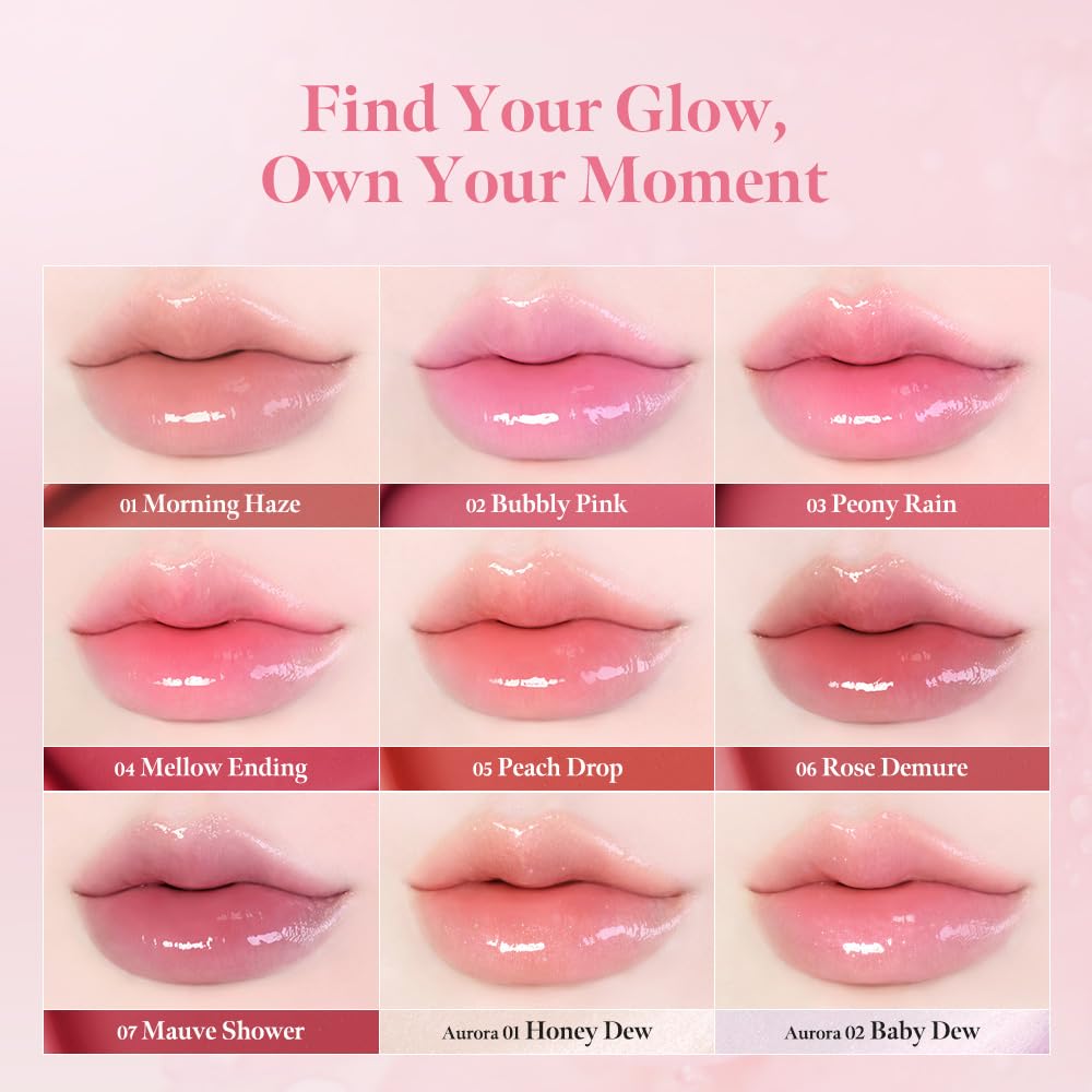 MILKTOUCH Dew Stain Sheer Lip Gloss (07 Mauve Shower, 0.14 Fl Oz (Pack of 1))