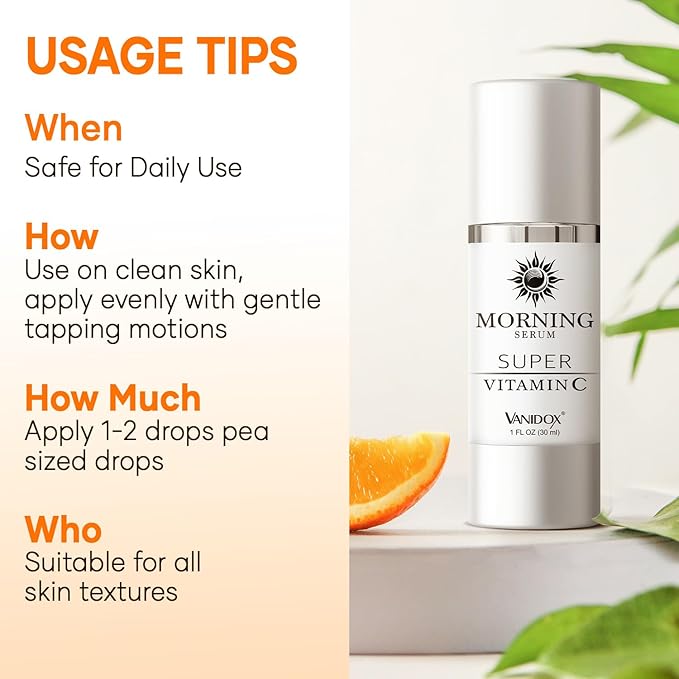 Super Vitamin C Serum for Women Over 70, All-In-One Formula, Made in USA, Hydrates, Firms, Lifts, and Targets Wrinkles, Age Spots, and Fine Lines, Vitamin C Serum (1fl oz)