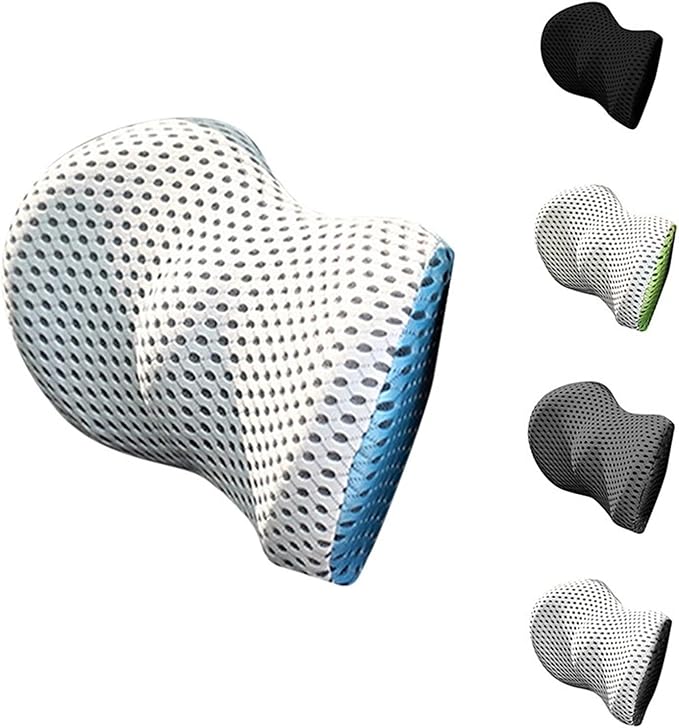 Lumbar Support Pillow for Car Seat, Mesh Office Chair Back Support Cushion, Ergonomic Back Pillows for Carseat,Office Chair,Desk,Wheelchair(Grey)
