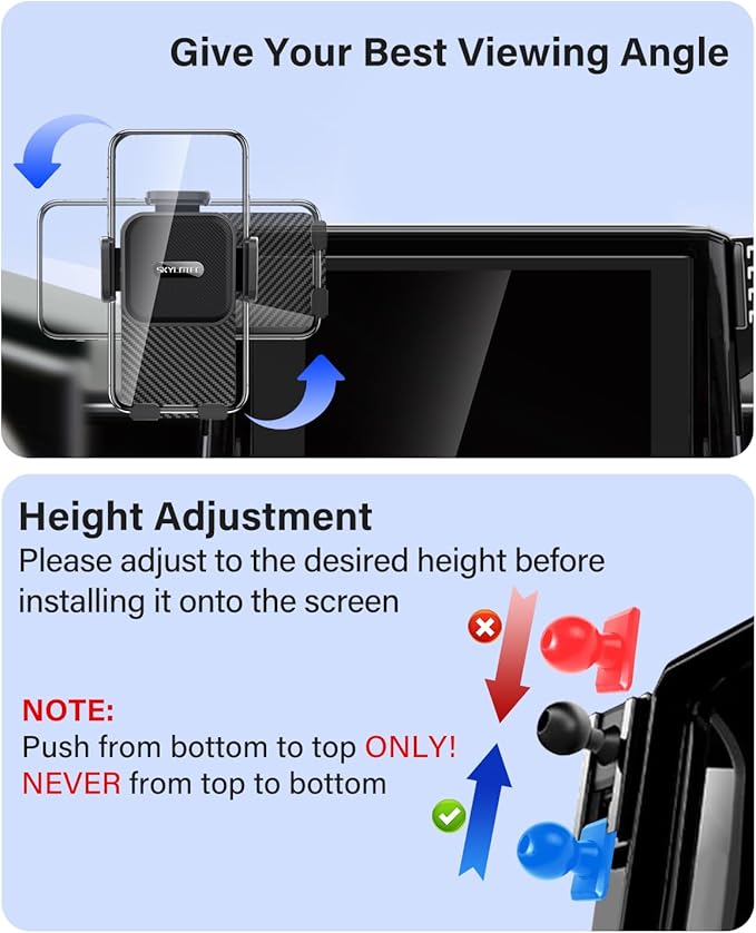 Car Phone Holder for Chevrolet Chevy Malibu 2016-2022 2023 2024 2025/Equinox 2018-2023 2024 Accessories 8-inch Screen Fixed Clip, Automobile Cradles Phone Mount, Cell Phone Base Not Block Air Vent