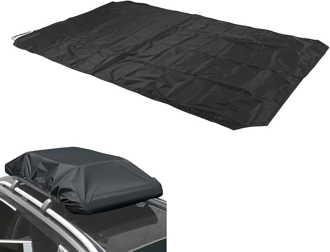 Pssopp 210D Oxford Cloth Water Proof Box Lid Cover,Tent Trailer Cover Travel Trailer Roof Cover car Roof Top Tent Trailer Cover for SUV Rooftop Travel Luggage Rack (230 * 145cm)