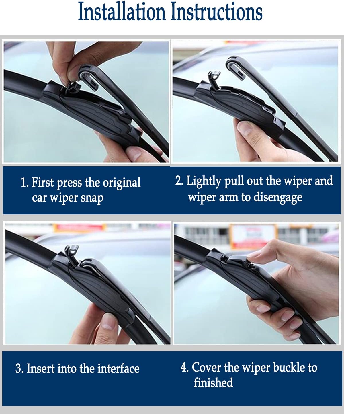 3Pcs Windshield Wipers Blades for Nissan Versa 2007 2008 2009 2010 2011, Original Equipment Replacement Automotive Replacement Windshield Wiper Blades for My Car- 26"/14"/14D" (Pack of 3) J- HOOK