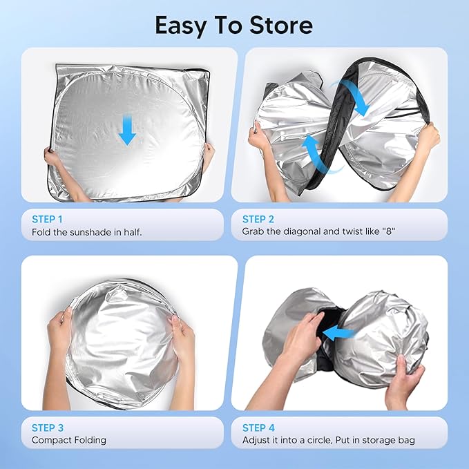 KUST Windshield Sun Shade for Toyota Venza 2009-2013 2014 2015 Window Accessories Shade Sun Visor Cover Foldable Block UV Rays