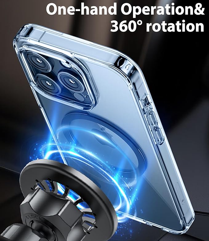 Phone Mount for MagSafe, Exclusive Fit for 2017-2025 Audi A4 S4 A5 S5 RS4 RS5 allroad, Fit for MagSafe iPhone 16/15/14/13/12/Mini Series, Super-Strong Magnet for Air Vent Accessories Holder