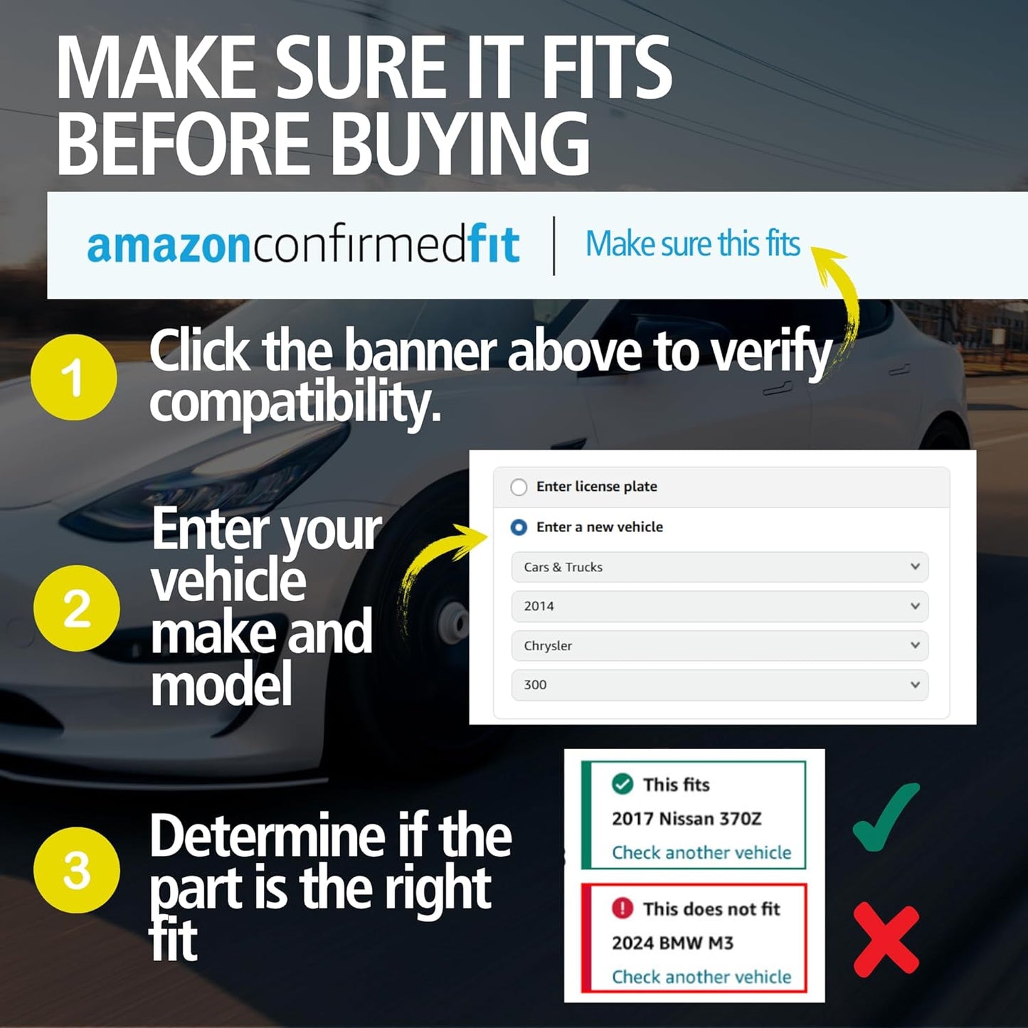 Premium Ceramic Rear Brake Pads (1001-0835C) Compatible with Lexus ES300 2000-2001, Scion tC 2005-2010, Toyota Camry 2000-2001