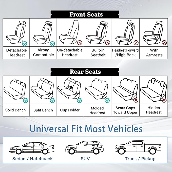 WELLDO Car Seat Covers Front Seats, Leather Seat Covers for Cars, Front Car Seat Protector Waterproof, Non-Slip Car Interior Covers Universal Automotive Seat Covers for Most Vehicle, Burgundy