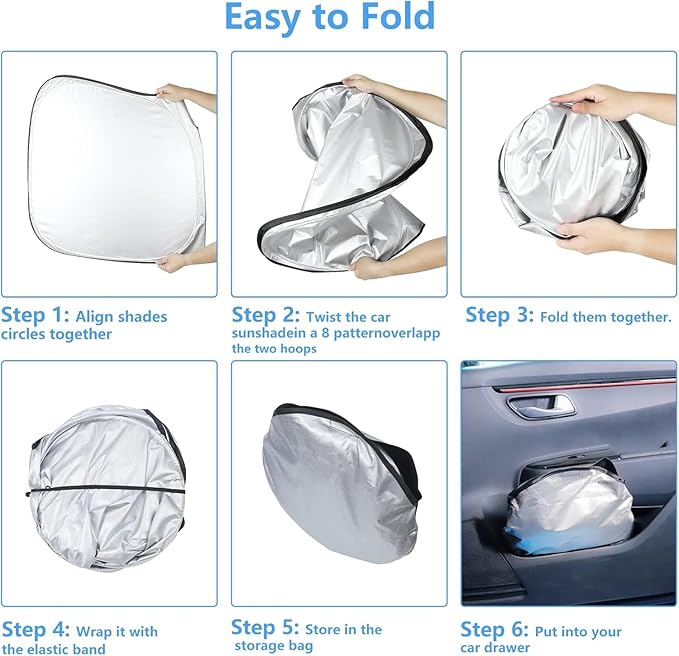 Custom Fit Windshield Sun Shade for 2021-2025 2026 Kia Sorento SUV Accessories, Foldable Front Window Sunshade, Sun Visor Block Out UV Rays & Heat, Keep Car Cool