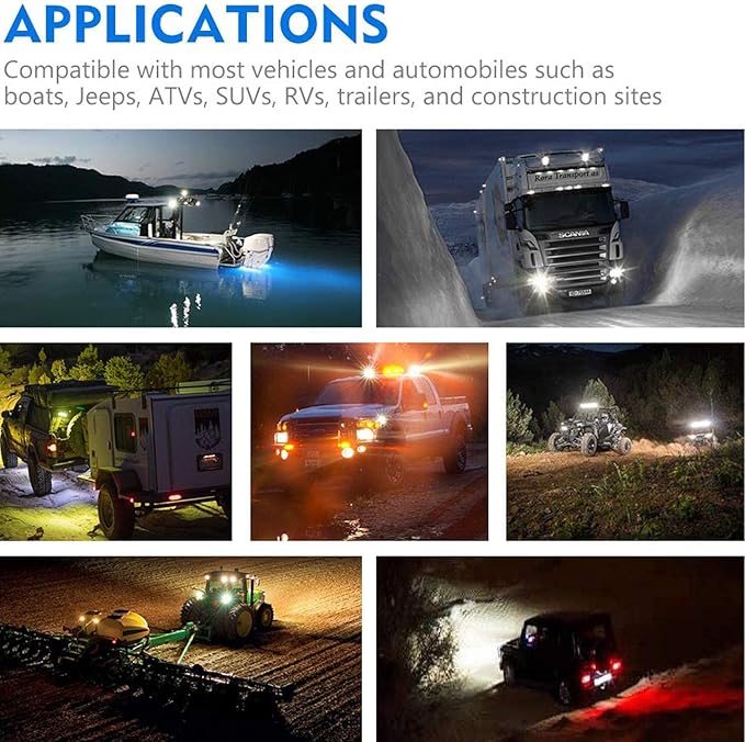 AUXTINGS 34 inch 468W LED Light Bar Triple Row Spot Flood Combo Beam Off Road Lights Waterproof Work Light with Wiring Harness for Jeep Trucks SUV ATV UTV Boat Lights, 12V 24V