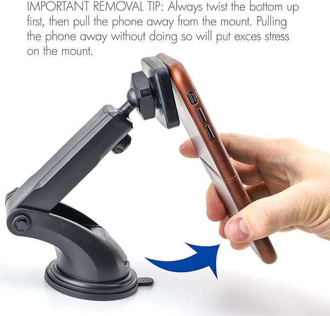 Dockem VentPro Magno Mount 3.0 Series: Magnetic Car Mount for Vents with Custom Metal Plates, Magnet Head, and Swivel Ball Socket