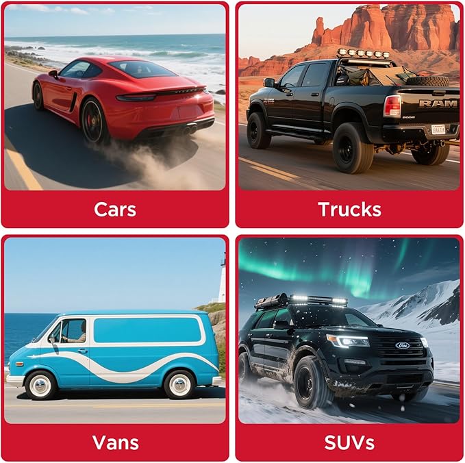 Rubbermaid Car Mats, Carpeted Floor Car Mat with Faux Leather & Built-in Heel Pad, Two-Tone Car Rug Floor Mats, Stylish Carpeted Floor Mats for Cars, Trucks & SUVs Red Color