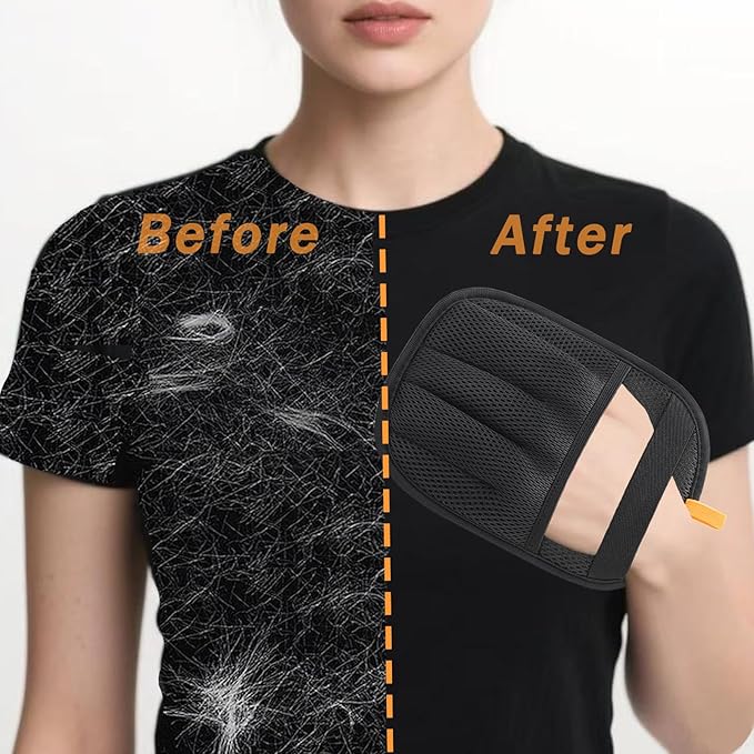 AUBELL Pet Hair Removal Glove for Dogs & Cats,2025 Upgrade Five-Finger Electrostatic Magic Brush,Animal Fur Removal Tool,Reusable Efficient Pet Hair Remover for Couch,Carpet,Clothes(1Pcs,Black)