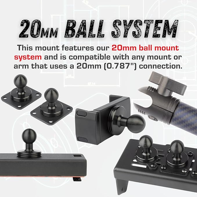 Bulletpoint RubiGrid Metal Dash Mount Phone Holder Compatible with 2022+ Chevrolet Silverado & GMC Sierra