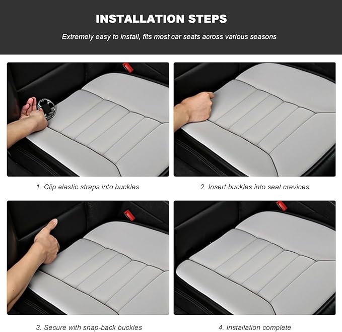 Car Seat Cushion, Breathable Driver Seat Protector with 1.2" Thick Comfortable Memory Foam, Universal Non-Slip Chair Pillow Pressure Relief Cushion Pad for Car Home Office (Orange)