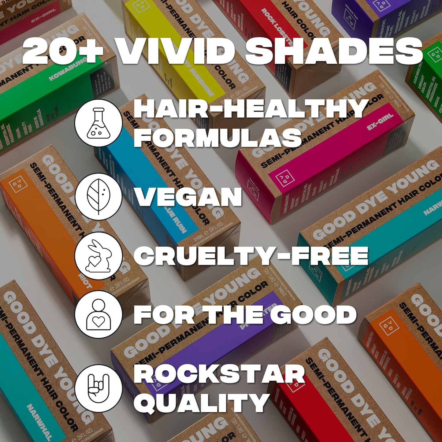 Good Dye Young Semi-Permanent Hair Color, Vegan and Cruelty-Free Orange Hair Dye, Last up to 24 Washes, Non-Damaging Conditioning Hair Color (5FL OZ, Riot)