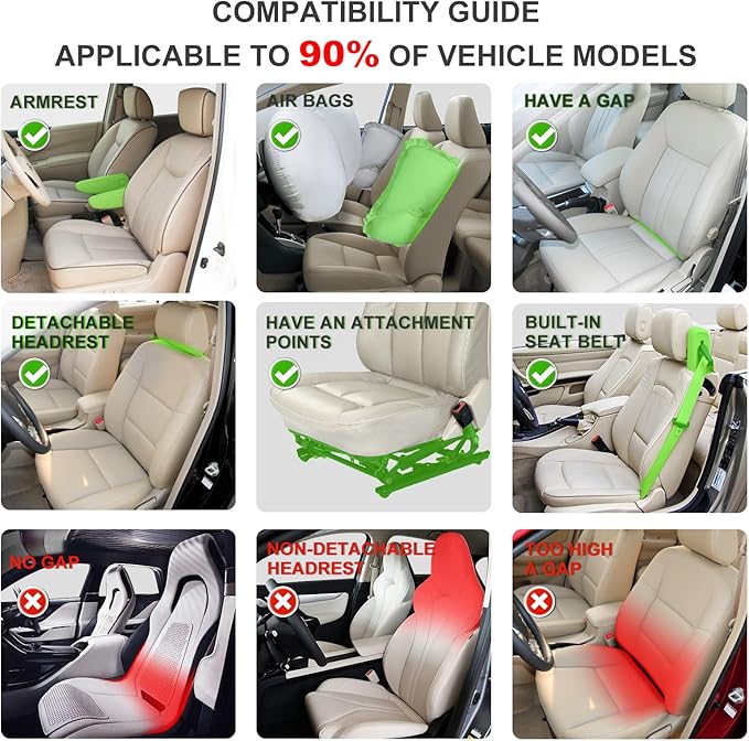 Linen Car Seat Cover - Non-Slip & Breathable - Universal Fit for Cars, Vans, SUVs, Trucks - 2 Units - Pink