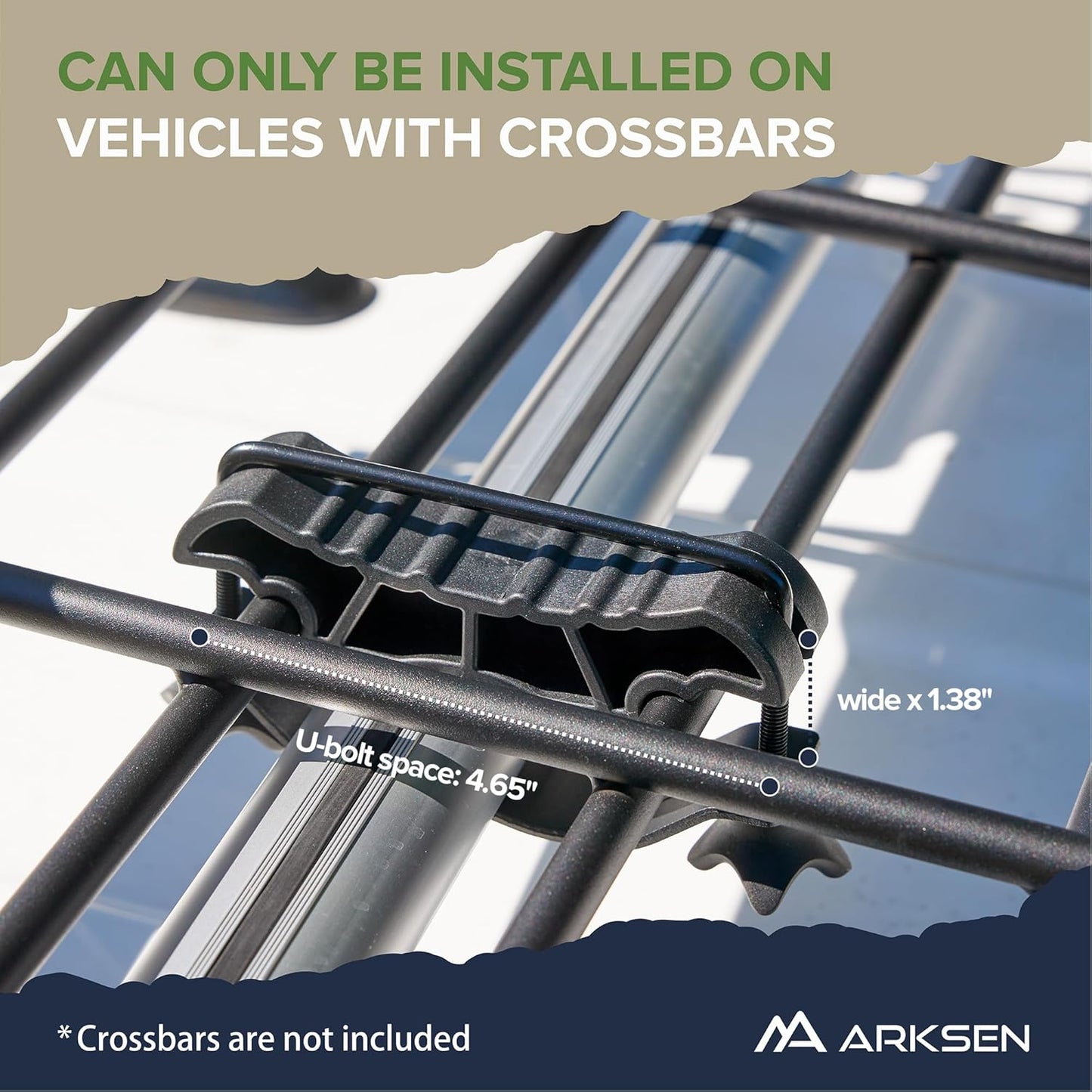 ARKSEN 43 x 39 x 6 Inch Universal 150LB Heavy Duty Roof Rack Cargo with 500D PVC Waterproof Cargo Bag, Car Top Luggage Holder Carrier Basket with Extension for SUV, Truck, & Car Steel Construction