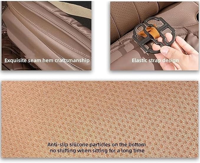 Car Seat Cushion for Porsche Macan 2015-2025-pr, Breathable Non-Slip Driver Seat Pad Ergonomic Memory Foam for Long Driving Car Office,A/2Pcs-Grey