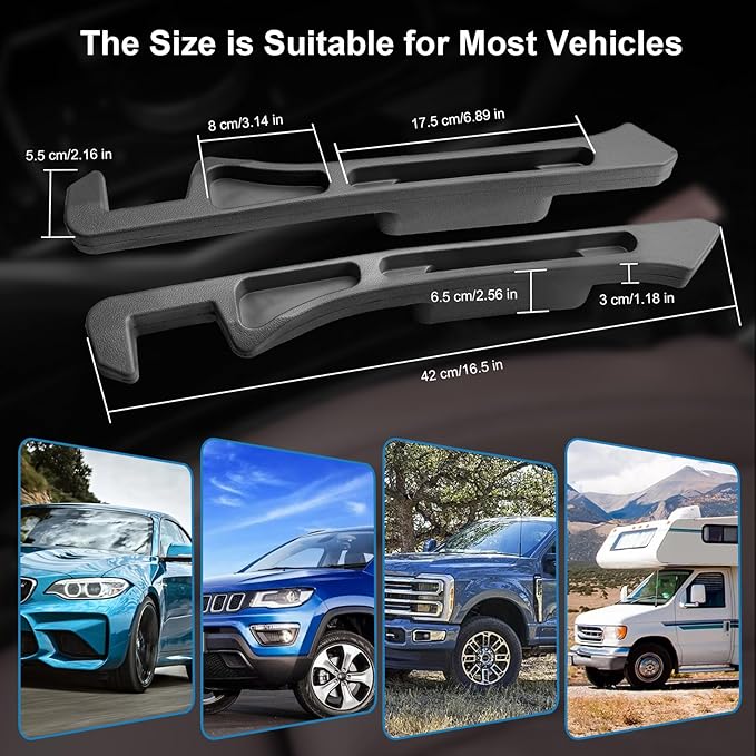 2PCS Car Seat Gap Filler Organizer, Car Side Seat Gap Filler with Phone Holder, Gap Stopper Fill Gap Between Seat and Console to Stop Things from Dropping Fit Cars SUVs Trucks(Black)