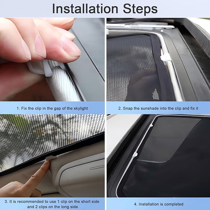 Car Sunroof Sunshade Compatible with Tiguan Accessories 2010-2017, One-Piece Glass Roof Sun Shade, Foldable Car Sunshade Roof, Sunroof Cover, Sun UV Protection