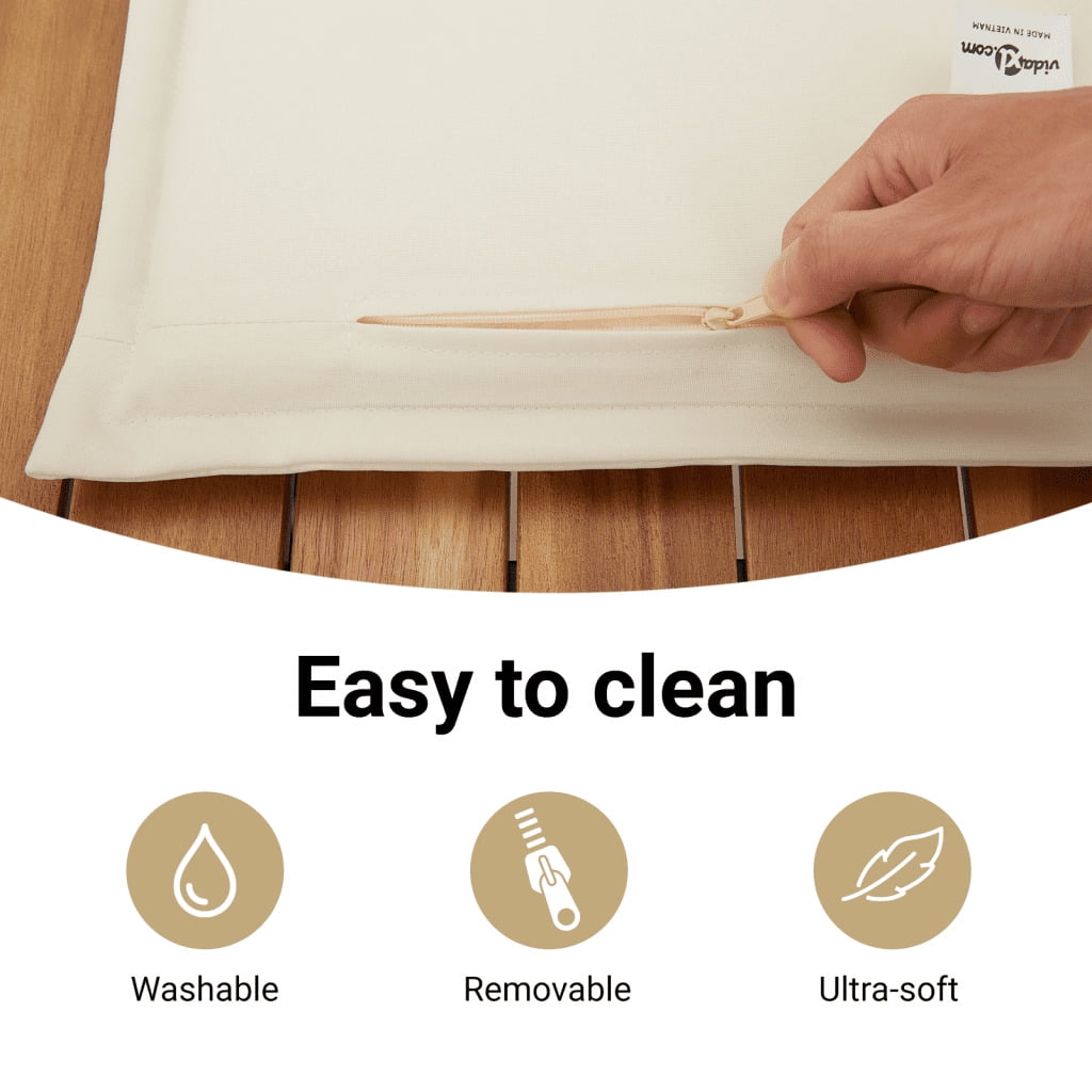 vidaXL Garden Sofa Set Black, Cream White