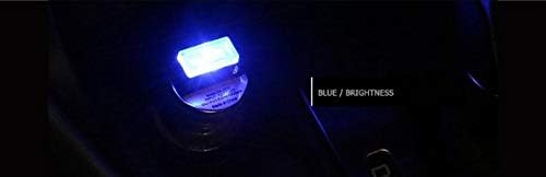 2 Piece Color Ultra USB Plug In Mini LED Car Interior Ambient Lighting Lamp Kit (WHITE)