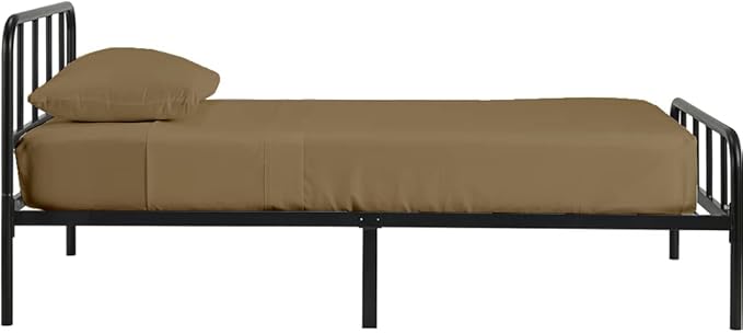 4 PC Cot Sheets, 30x75, 100% Cotton Fitted Sheet - Perfect for Narrow Twin/Rv Bunk/Camping Cot/Guest Bed Replacement, Fits Upto 4-8" Deep Mattress - Taupe Solid