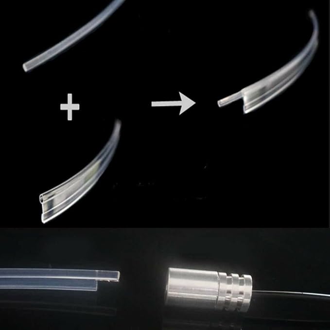 3m/9.8ft 5m/16ft Car Home LED Strip Ambient Light 2mm Plastic Optic Fiber Cable Skirt Tube Kit with 12V LED Light Source Illuminator (Pink,3m/9.8ft)