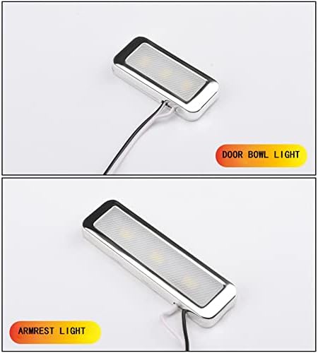 Automotive Door Handle Lights,12V 4pcs LED Interior Lights Multicolor Universal Fit for Car Interior Atmosphere Light (Red)