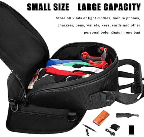 Motorcycle Tank Bag for Honda VFR 800 X Crossrunner VFR800 800X, Magnetic & Strap Mount Tank Bag for Motorcycles, Motorcycle Touring Navigation Luggage Bag Tank Bags,A Strap
