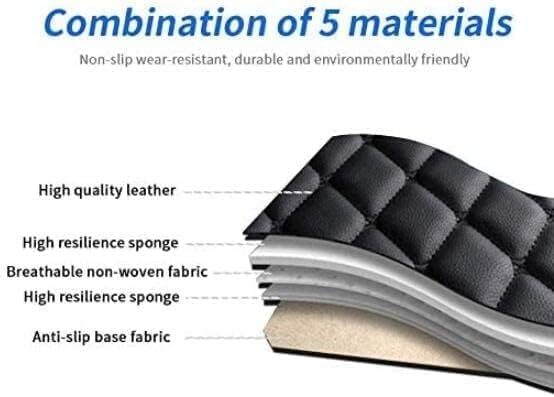 Custom Car Floor Mat Compatible with 97% Car Models Luxury Leather All Weather Waterproof Anti-Skid Full Coverage Car Mats (Brown)