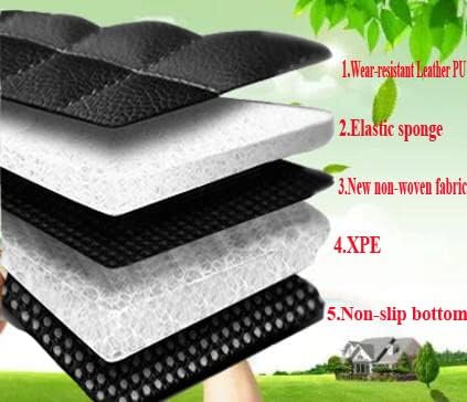 Car Floor Mats for 99% Cars, Trucks and SUVs Full Coverage Pads Protection Non-Slip Leather Floor Liners (Brown)