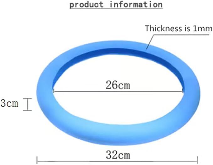 Car Steering Wheel Protective Cover, Silicone Steering Wheel Cover Grip, Cool Non-Slip Thin Steering Wheel Protector, Stretchy, Silent, Fits 13/14/15/16 inch Wheels(Sky Blue)