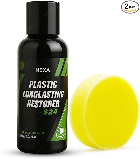 Plastic Longlasting Restorer for Car, Black Plastic Car Trim Restorer (1 PC)