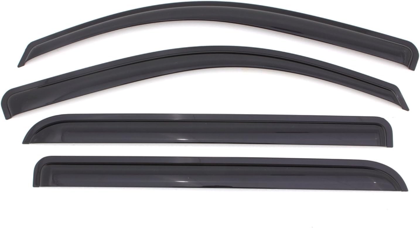 KPY Window Visor Compatible with Toyota FJ Cruiser 2007-2014, 4PC Rain Guard Side Window Vent Deflectors Tape-On Style, 2007 2008 2009 2010 2011 2012 2013 2014