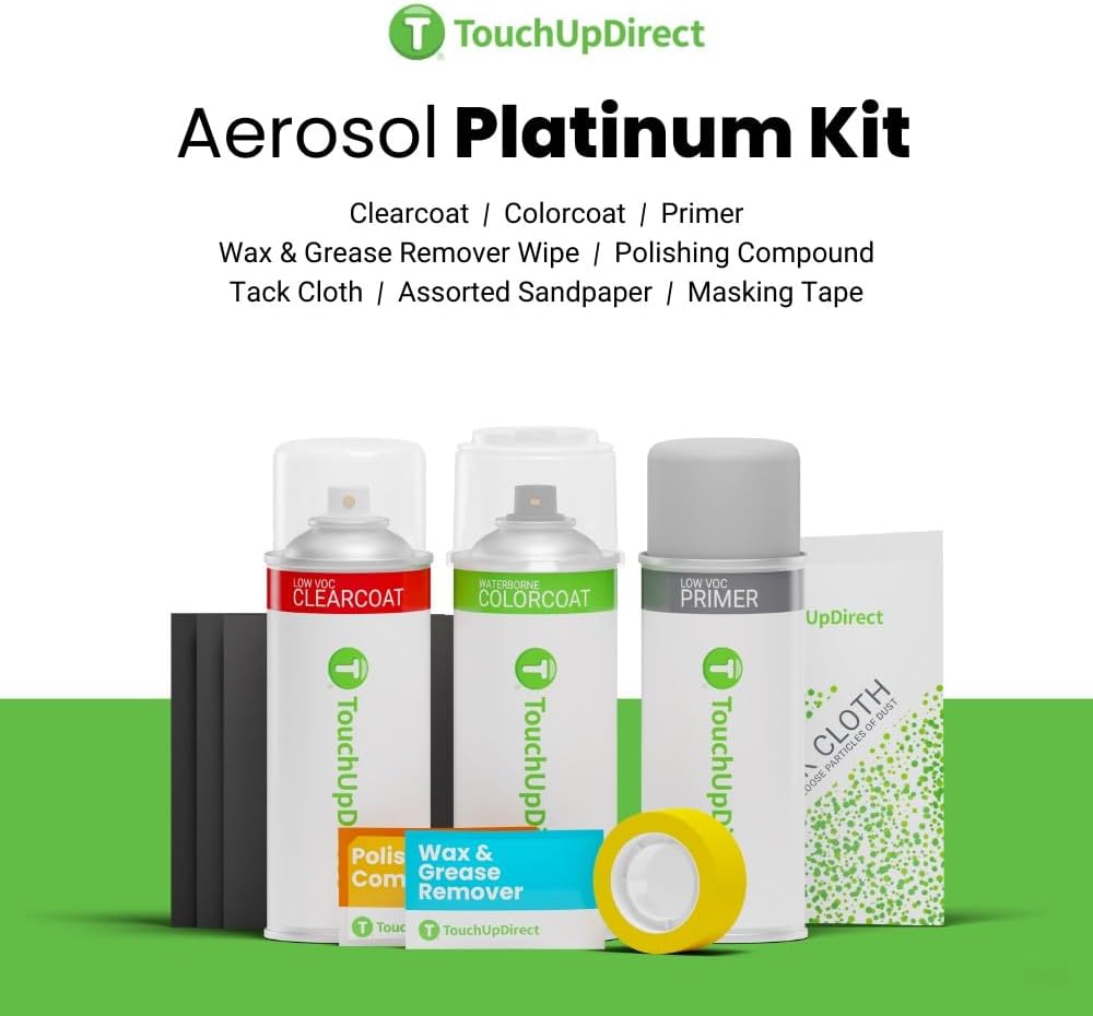 TouchUpDirect 781 Sea Glass Pearl Compatible with Toyota Exact Match Touch Up Paint Aerosol - Platinum Kit
