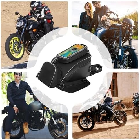 Motorcycle Tank Bag for BMW G310GS G310 GS G 310 GS, Magnetic & Strap Mount Tank Bag for Motorcycles, Motorcycle Touring Navigation Luggage Bag Tank Bags,A Strap