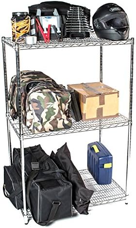 Omega 12" Deep x 24" Wide x 86" High 3 Tier Chrome Starter Shelving Unit
